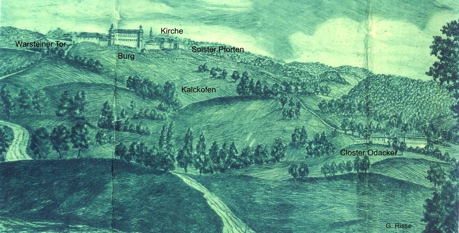 Ansicht Hirschbergs nach einer Zeichnung Renier Roidkins (um 1730) Ansicht Hirschbergs nach einer Zeichnung Renier Roidkins (um 1730)